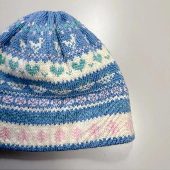 Stowe Woolens Womens Pure Wool Heart Cute Winter Beanie - Picture 9 of 10